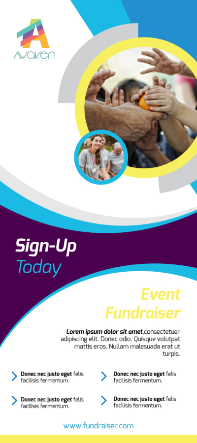 Colorful Fundraising Event   Side 1 Image