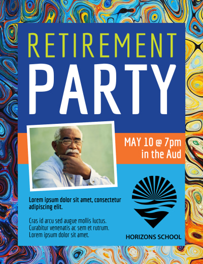 Colorful Retirement Party   Side 1 Image