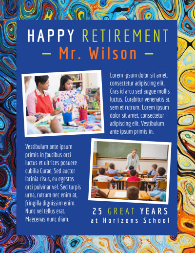 Colorful Retirement Party   Side 2 Image