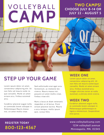 Elite Volleyball Camp   Side 1 Image