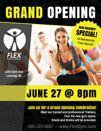 Fitness Gym Grand Opening   Side 1 Image
