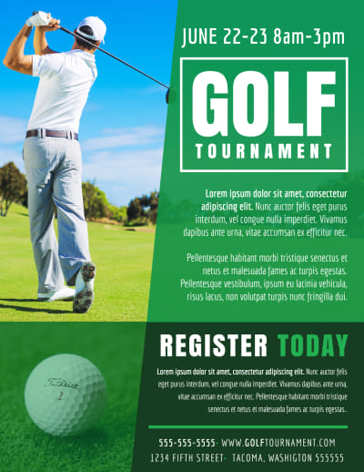 Golf Tournament Registration   Side 1 Image