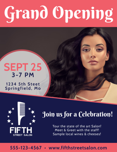 Hair Salon Grand Opening   Side 1 Image