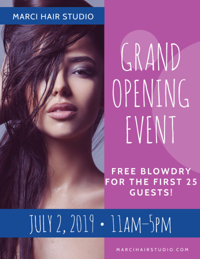 Hair Salon Grand Opening Specials   Side 1 Image