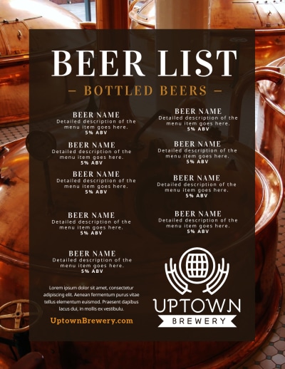 Beer List   zjo9u8hsiq Side 2 Image