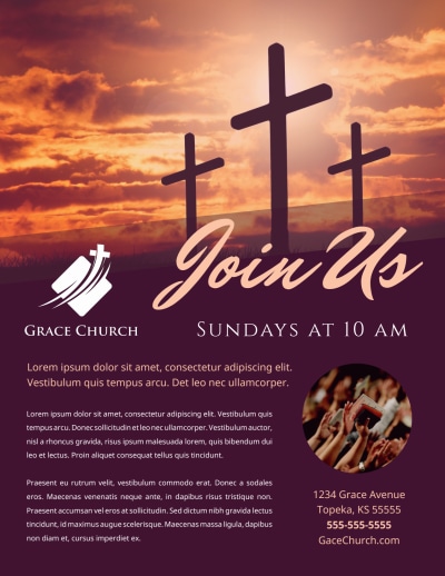 Church Invitation   ln18rdq8bg Side 1 Image