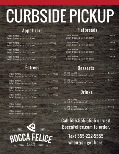 Curbside Pickup Restaurant   8s7lg0mq33 Side 2 Image