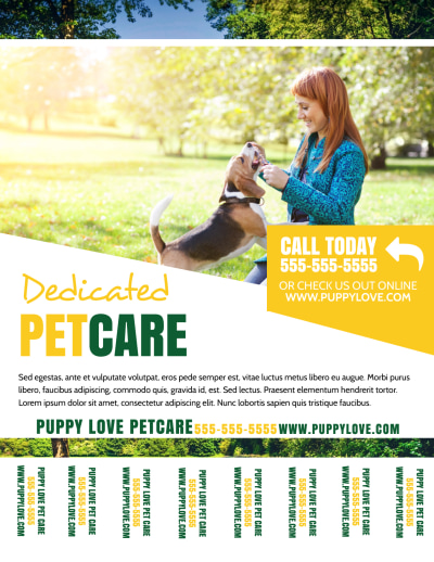 Pet Sitting Tear Off   uwulw5botq Side 1 Image