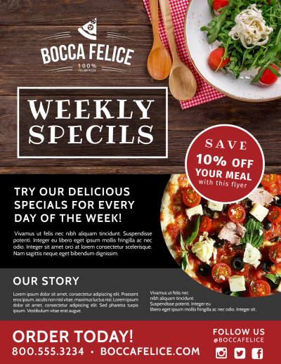 Restaurant Specials   nige04v1fh Side 1 Image