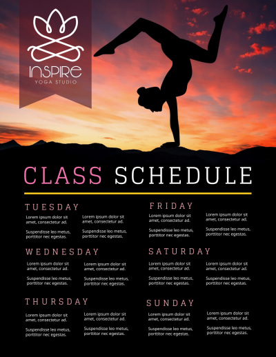 Yoga Schedule   5eur10r3k2 Side 1 Image