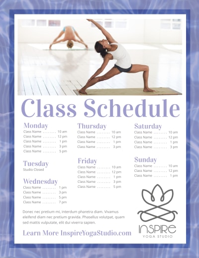 Yoga Schedule   zrlu5eilpk Side 1 Image