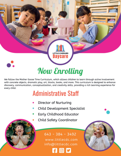 Now Enrolling Daycare  ew9oop02vx  Side 1 Image