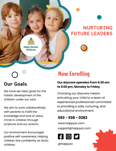 Now Enrolling Daycare  obmp21iy1t  Side 1 Image