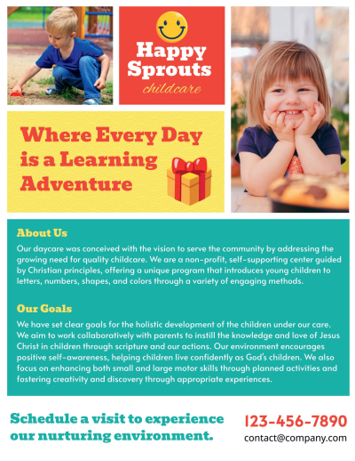 Now Enrolling Daycare  r68sogdbr2  Side 1 Image