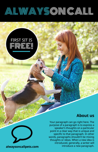 On Call Pet Sitting   Side 1 Image
