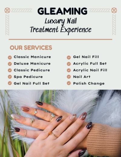 Price List Nail Salon  umq9htfzea  Side 1 Image