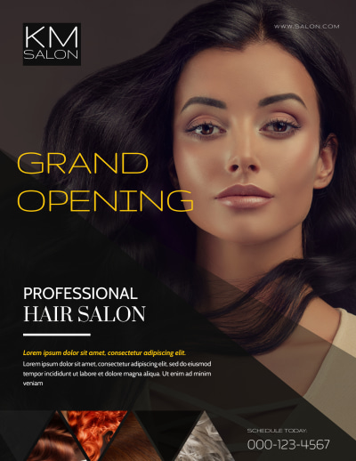 Professional Hair Salon Grand Opening   Side 1 Image