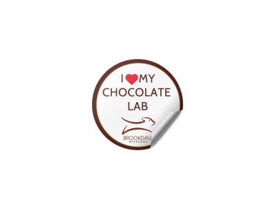 Main Chocolate Lab Sticker  Image