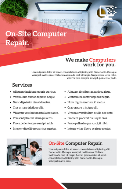 Red Computer Repair   Side 2 Image