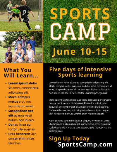 Sports Camp Info   Side 1 Image