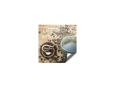 Main Life Begins With Coffee Sticker  Image