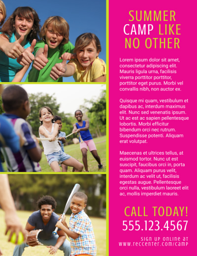Summer Camp Sign Up   Side 2 Image