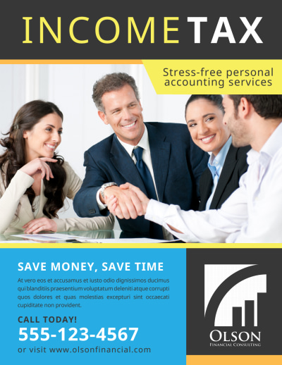 Tax Preparation Advertising   Side 1 Image
