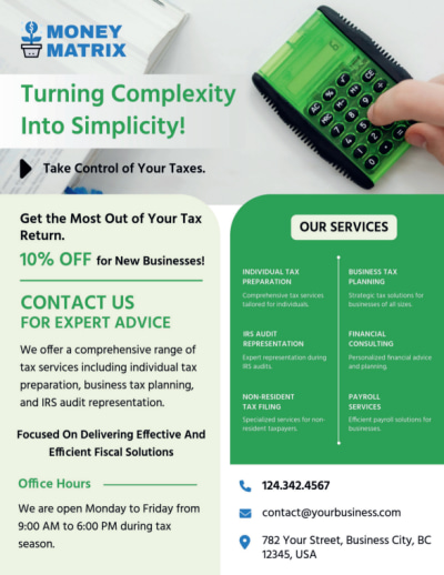 Tax Preparation  5kwvb1e7gy  Side 1 Image