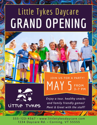 Tykes Daycare Grand Opening   Side 1 Image