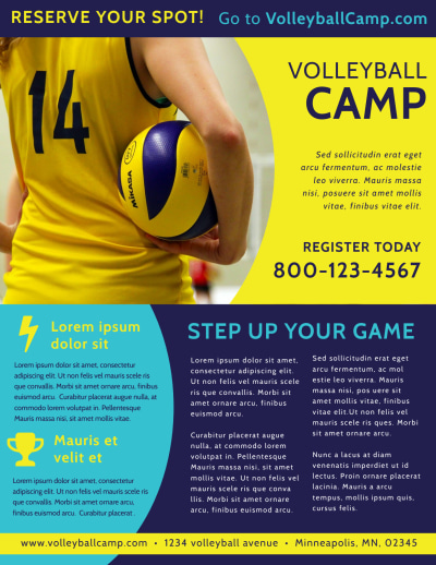 Volleyball Camp Sign-up   Side 1 Image