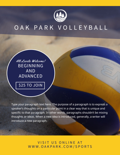 Volleyball Tournament Welcome   Side 1 Image